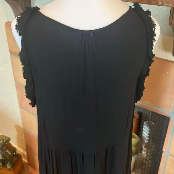 UMGEE Black Sleeveless Raw Edge Maxi Dress, M! - Picture 7 of 10